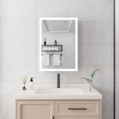 LED bathroom medicine cabinet by Unique Piece Furniture with white frame and defogger on Tampa Home & Garden Store