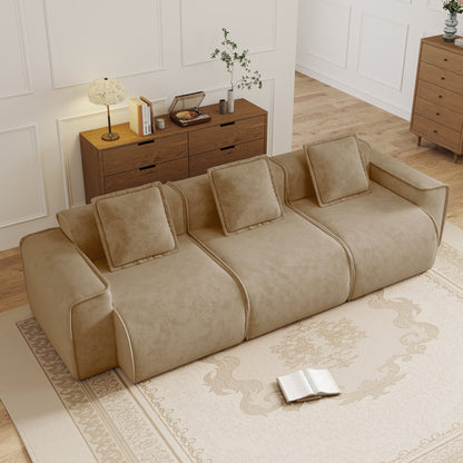Deep Seat Modular Velvet Sofa for Modern Living