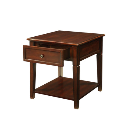 End table Malachi lift-top storage, dark brown wood, HouseOfZazla on Tampa Home & Garden Store