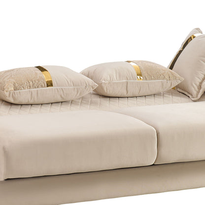 Lisa Modern Sofa With Gold Steel Legs and Foam