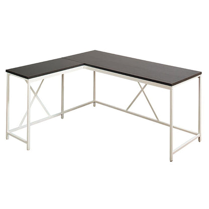 Olympus Corner Desk with Eco-Friendly board, dark gray top, white legs, HouseOfZazla on Tampa Home & Garden Store