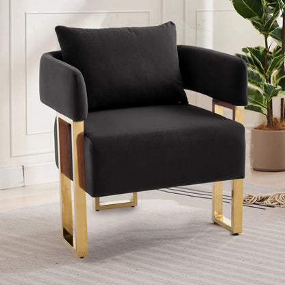Modern Classic Teddy Fleece Chair with Metal Foot