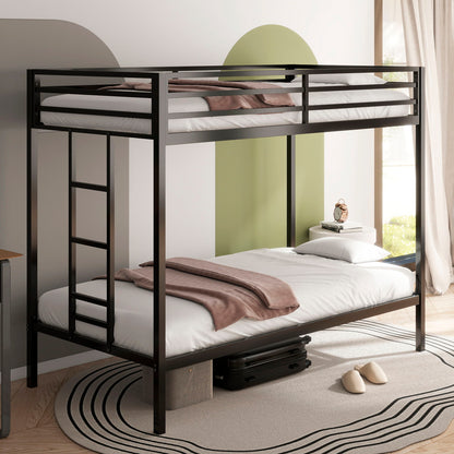 Adam Twin Over Twin Bunk Bed black metal frame by HouseOfZazla on Tampa Home & Garden Store