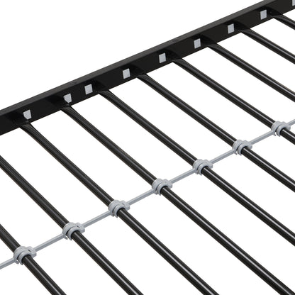Modern metal bunk bed frame in black with gray connector caps by HouseOfZazla on Tampa Home & Garden Store