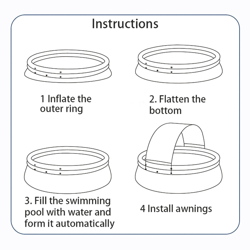 Durable and Spacious Outdoor Inflatable Pool