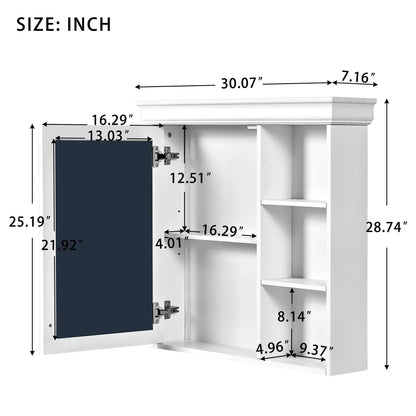 Wall Mounted Medicine Cabinet with Mirror