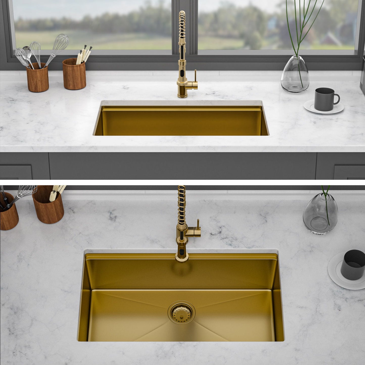Stainless Steel Undermount Sink and Kitchen Prep