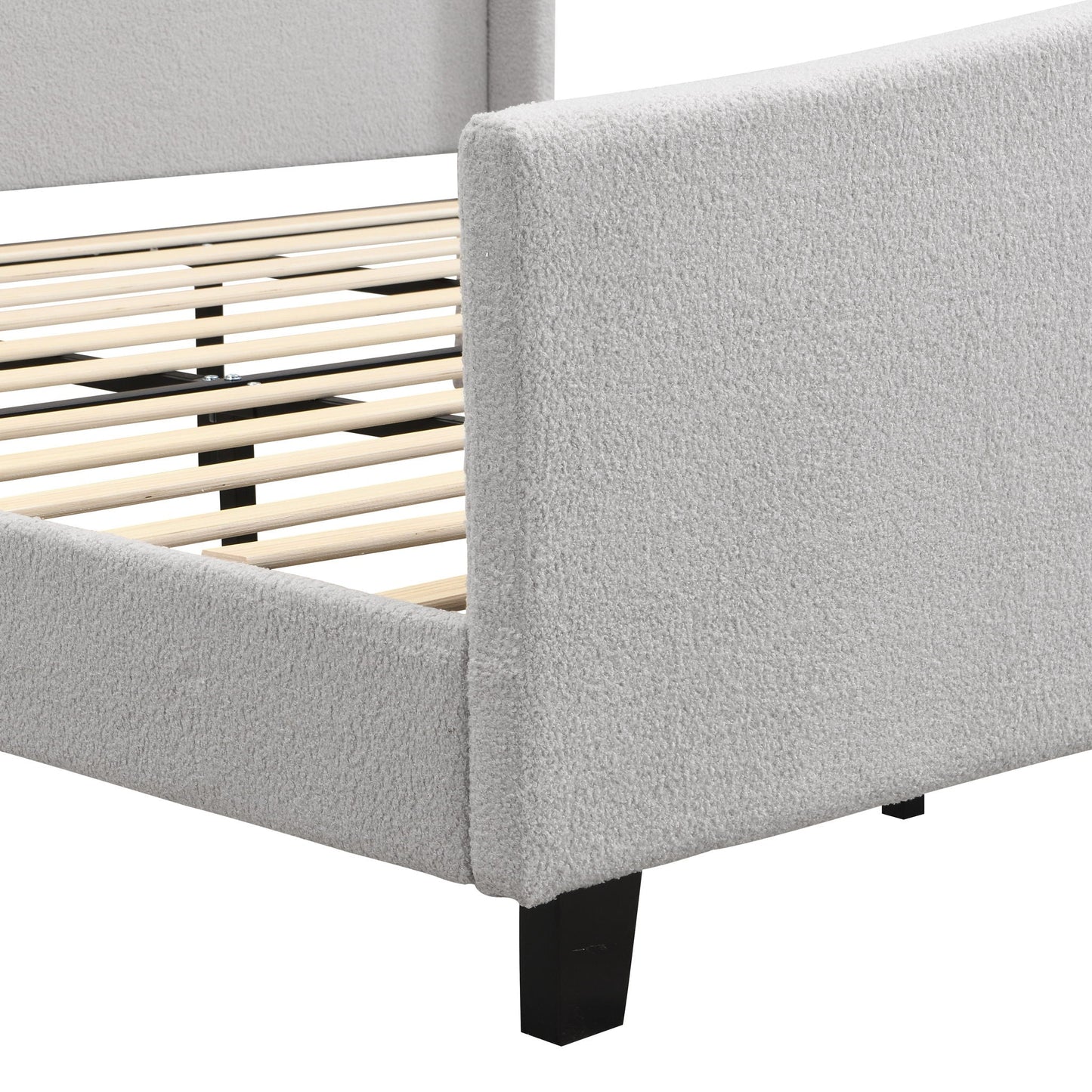 Sturdy Platform Bed Frame and a Padded Headboard