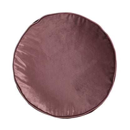 Shimon cylinder pouf ottoman in dusty mauve velvet, Unique Piece Furniture accent pouf on Tampa Home & Garden Store