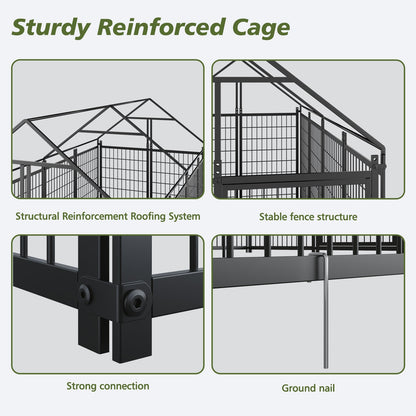 Large Outdoor Dog Kennel for Backyard and Patio