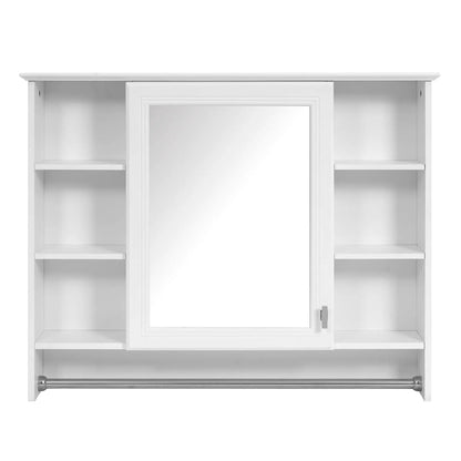 Wall Mounted Mirror Cabinet With Adjustable Shelf