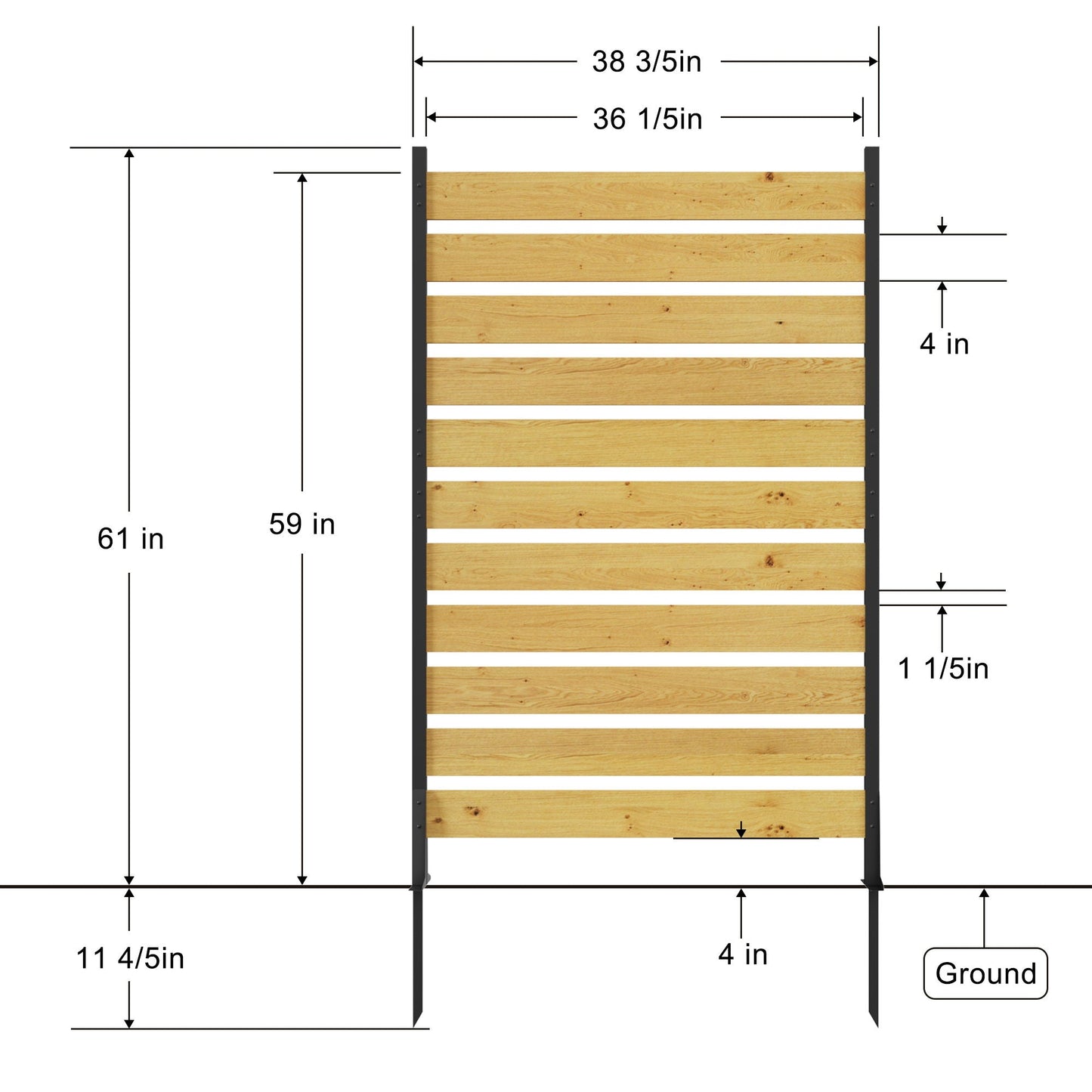 Cedar Wood Outdoor Privacy Screen for Pool