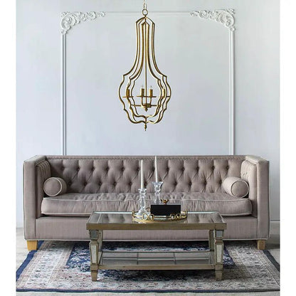 4 Light Chandelier Gold hanging fixture with adjustable chain by Unique Piece Furniture on Tampa Home & Garden Store