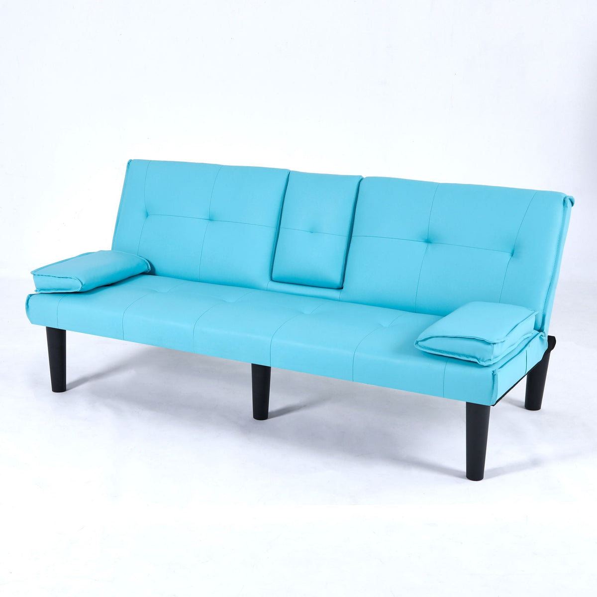 Compact Foldable Sofa Bed and Cup Holder