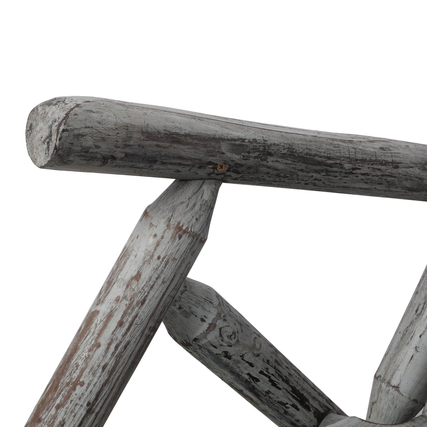 Durable wooden porch rocker in weathered fir log style, rustic gray wood by HouseOfZazla on Tampa Home & Garden Store