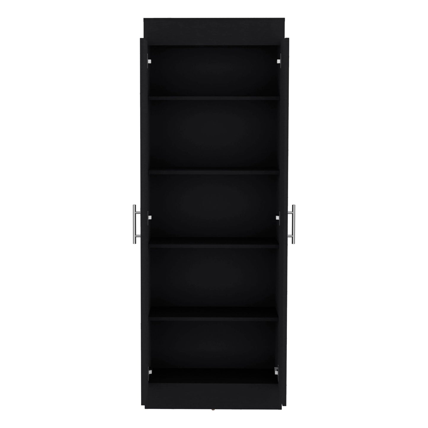 Black Pantry Cabinet With Doors And Shelves