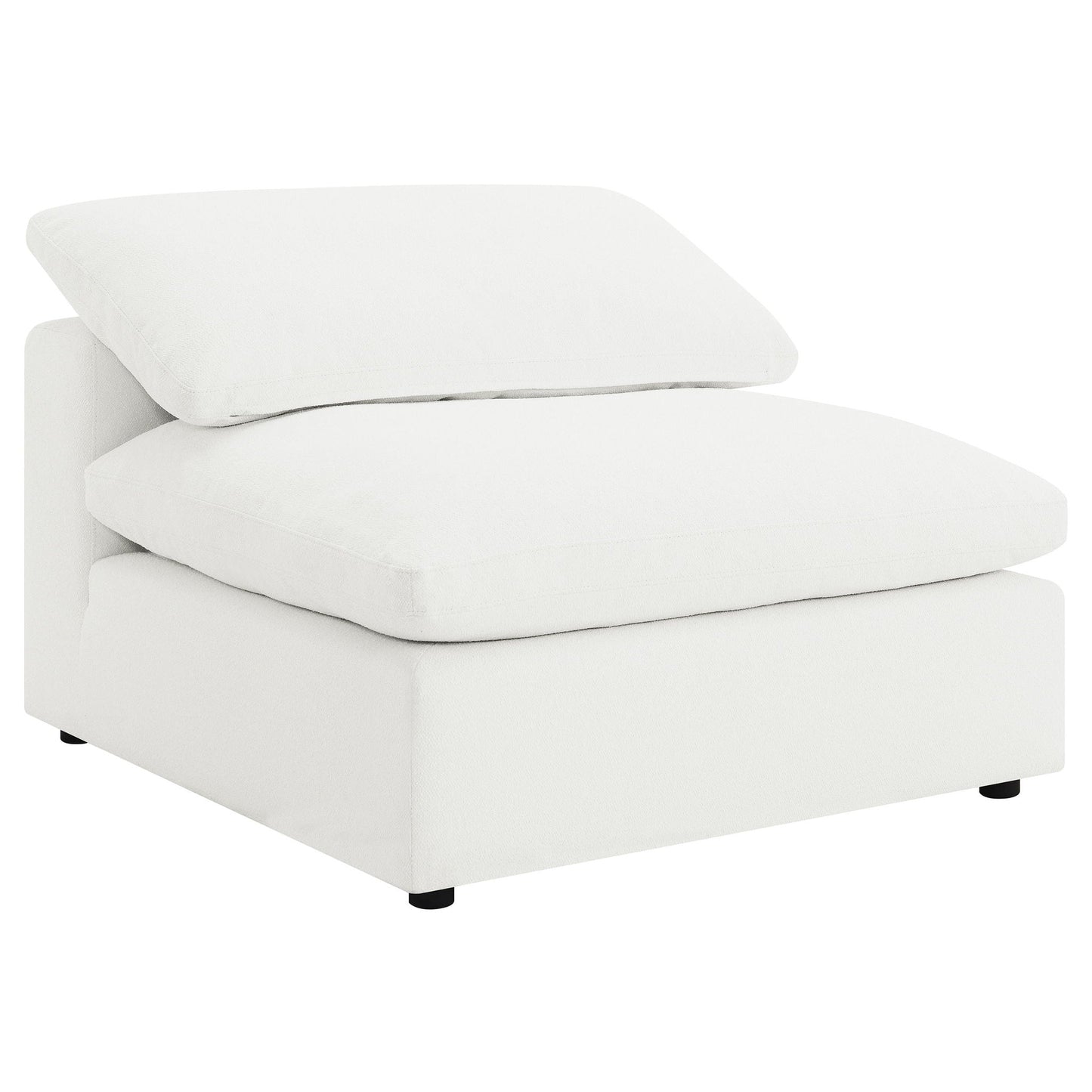 Segoura modular sectional with ottoman, white upholstery, 2-piece set by HouseOfZazla on Tampa Home & Garden Store