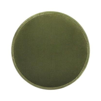 Fuji oversized round storage ottoman olive green velvet by HouseOfZazla on Tampa Home & Garden Store