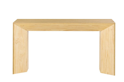 Harold wooden coffee table with chunky square legs and natural light wood finish on Tampa Home & Garden Store