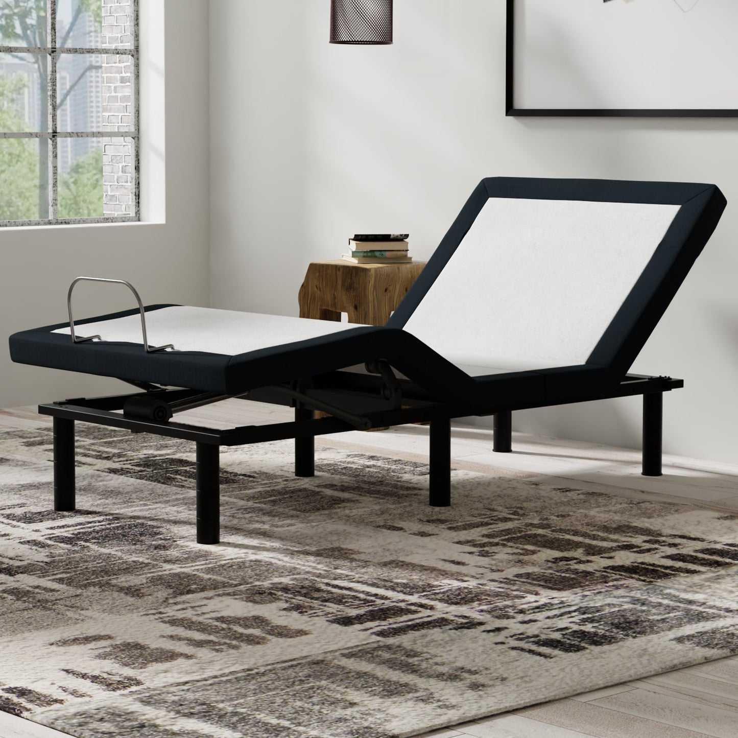 Model P2 Twin Long Adjustable Base with Massage and USB, black frame by HouseOfZazla on Tampa Home & Garden Store