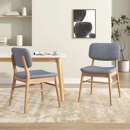 Voyager Upholstered Accent Chairs 2-pack with blue-gray fabric and splayed wood legs HouseOfZazla on Tampa Home & Garden Store