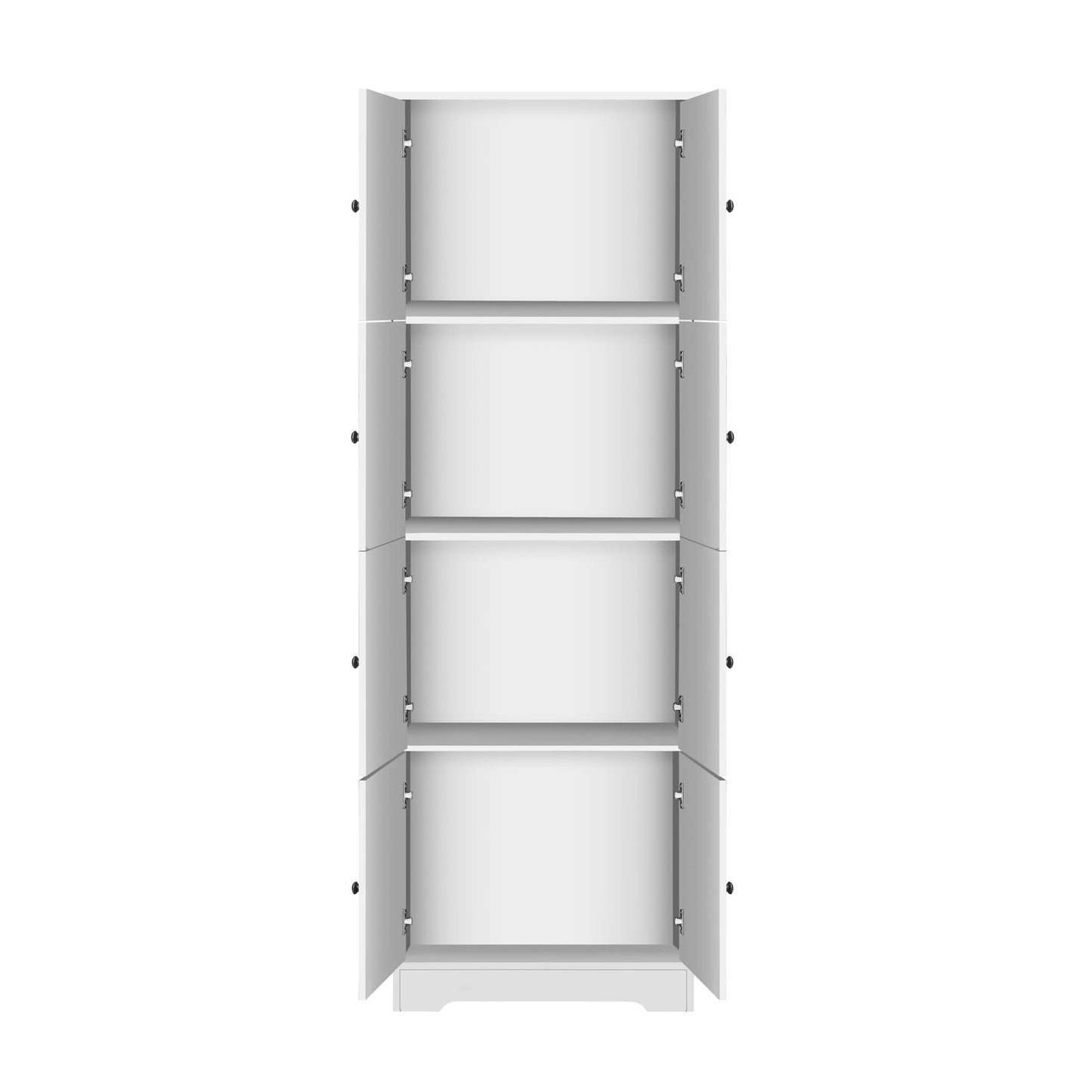 Tall Storage Cabinet With Four Doors And Shelves