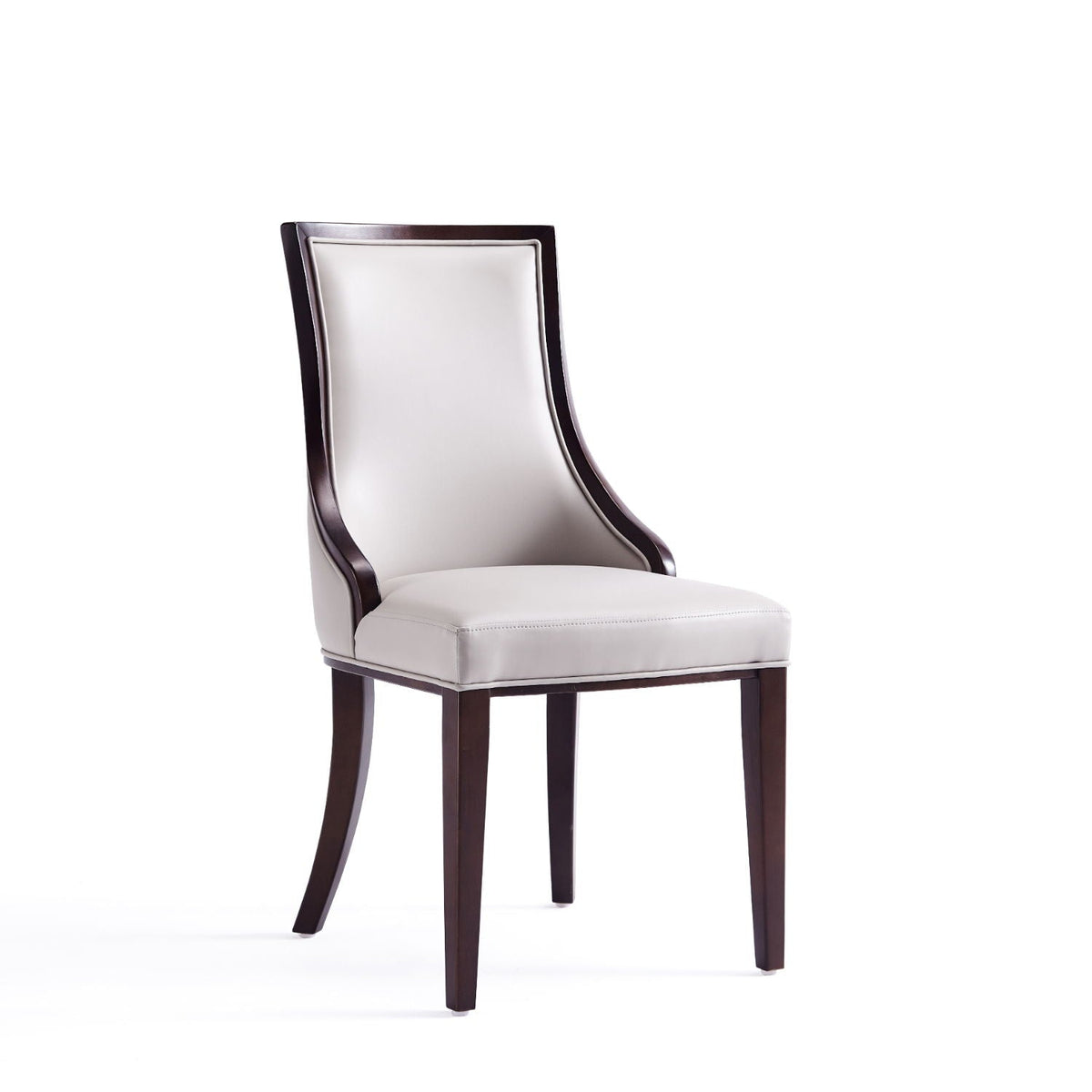 Grand dining chair set with a solid beech wood frame and beige or gray upholstery on Tampa Home & Garden Store
