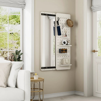 Wall Mounted Full Length Mirror with Hook