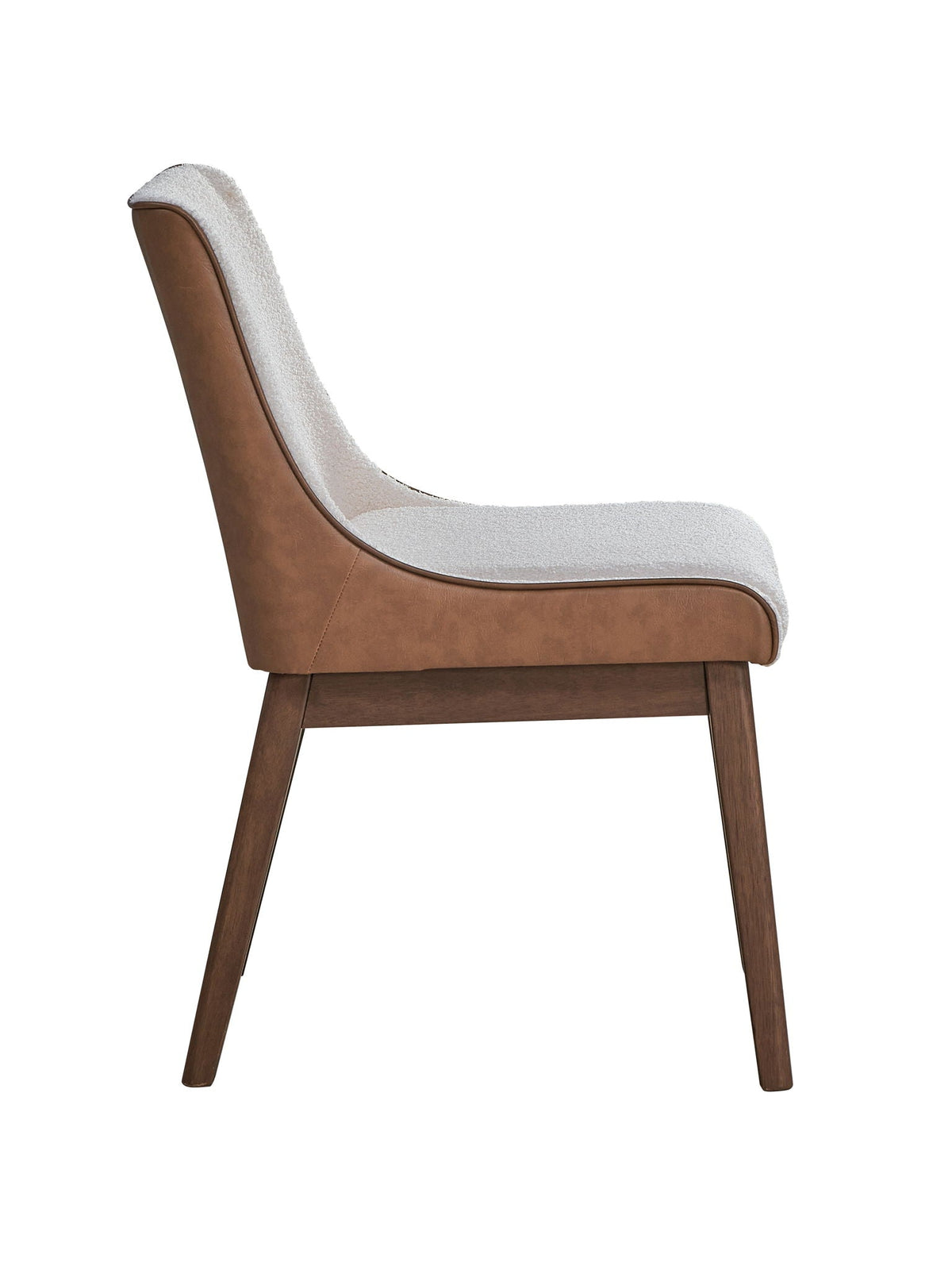 HouseOfZazla Bouclé Velvet Side Chair Set with Walnut Finish, set of 2 kids chairs on Tampa Home & Garden Store