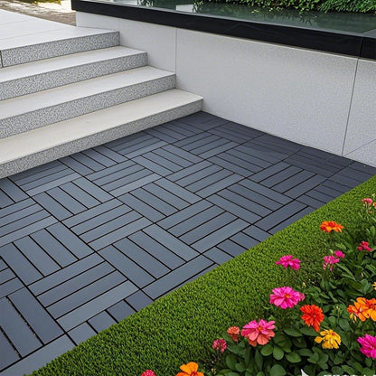 Plastic Interlocking Patio Deck Tiles For Outdoor