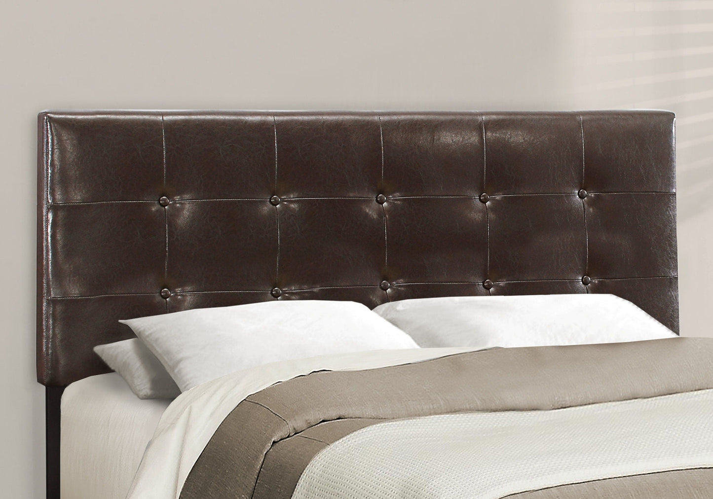 Transitional Upholstered Bed Frame and Headboard