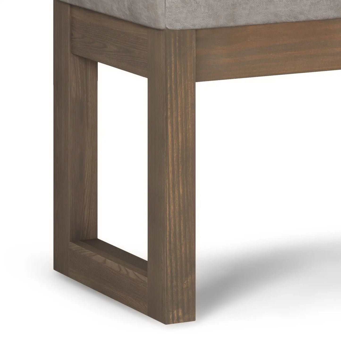 Milltown Upholstered Ottoman Bench With Driftwood