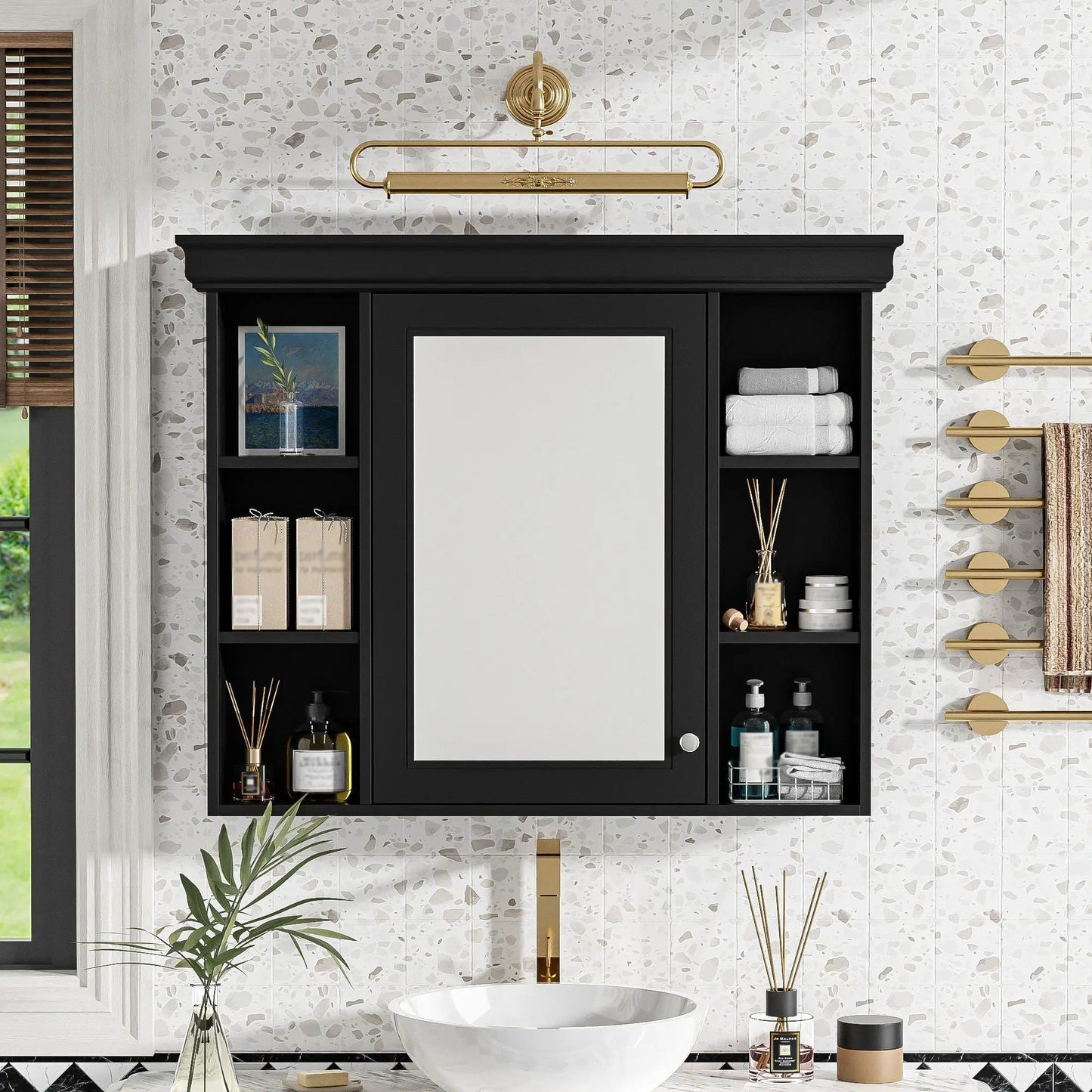 Wall Mounted Bathroom Storage Cabinet With Mirror