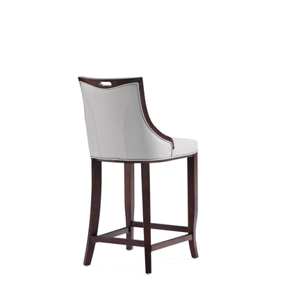 Emperor Bar Height Barstool with Backrest gray upholstery solid wood frame HouseOfZazla on Tampa Home & Garden Store