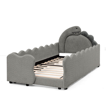 Toddler Dinosaur Bed and Safety Guardrail