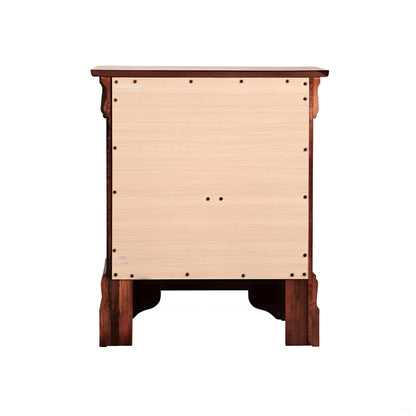 Traditional style accent nightstand by HouseOfZazla, light wood with dark brown top on Tampa Home & Garden Store