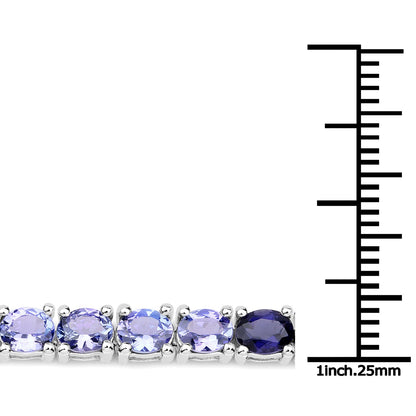 Bracelet with multiple purple oval stones set in .925 sterling silver on Tampa Home & Garden Store