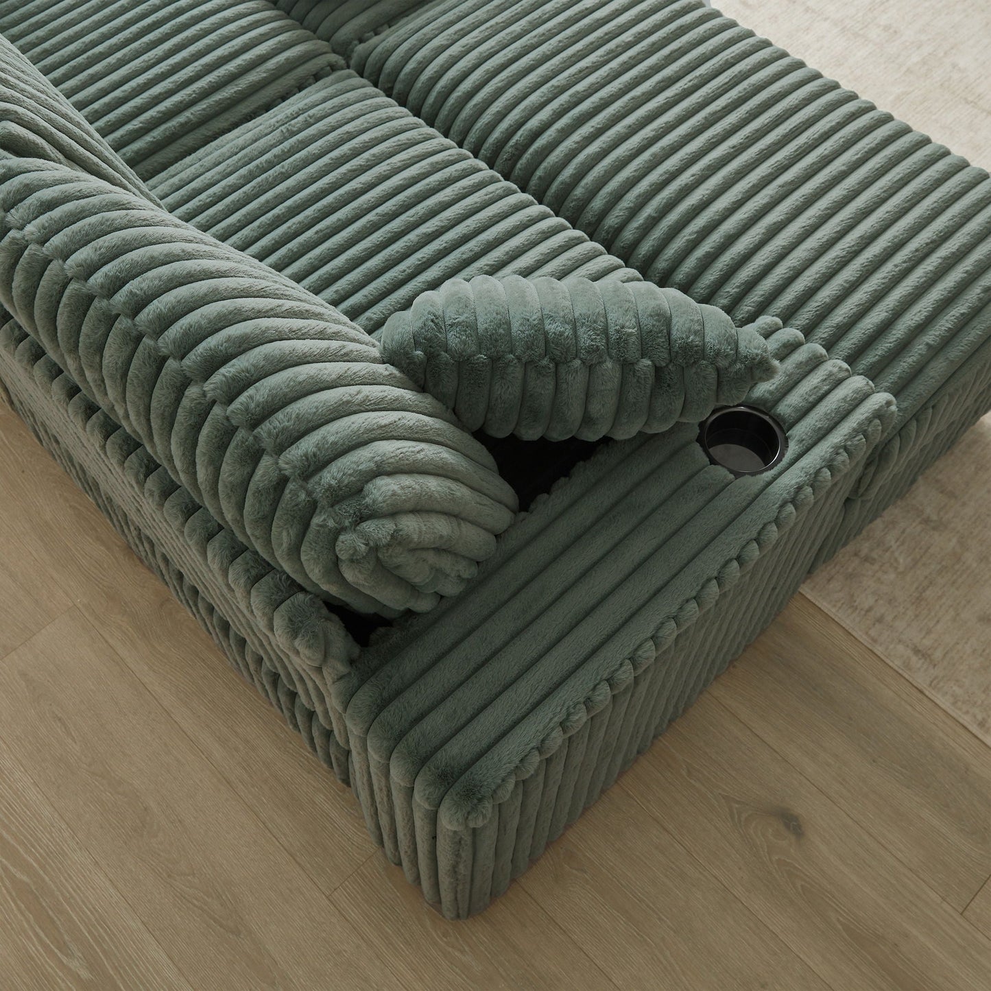 3 Seater Sofa With 2 Ottomans and Storage