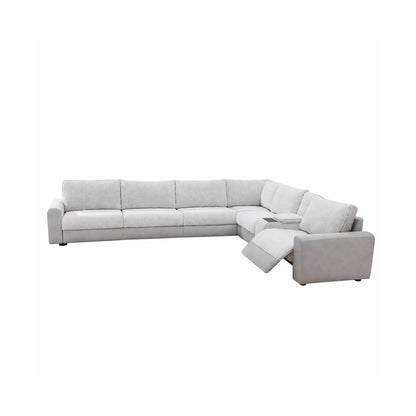 Tarrance gray modular power reclining sectional with chaise and console by HouseOfZazla on Tampa Home & Garden Store