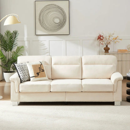 Three Seater Elegant Stationary Sofa for Living