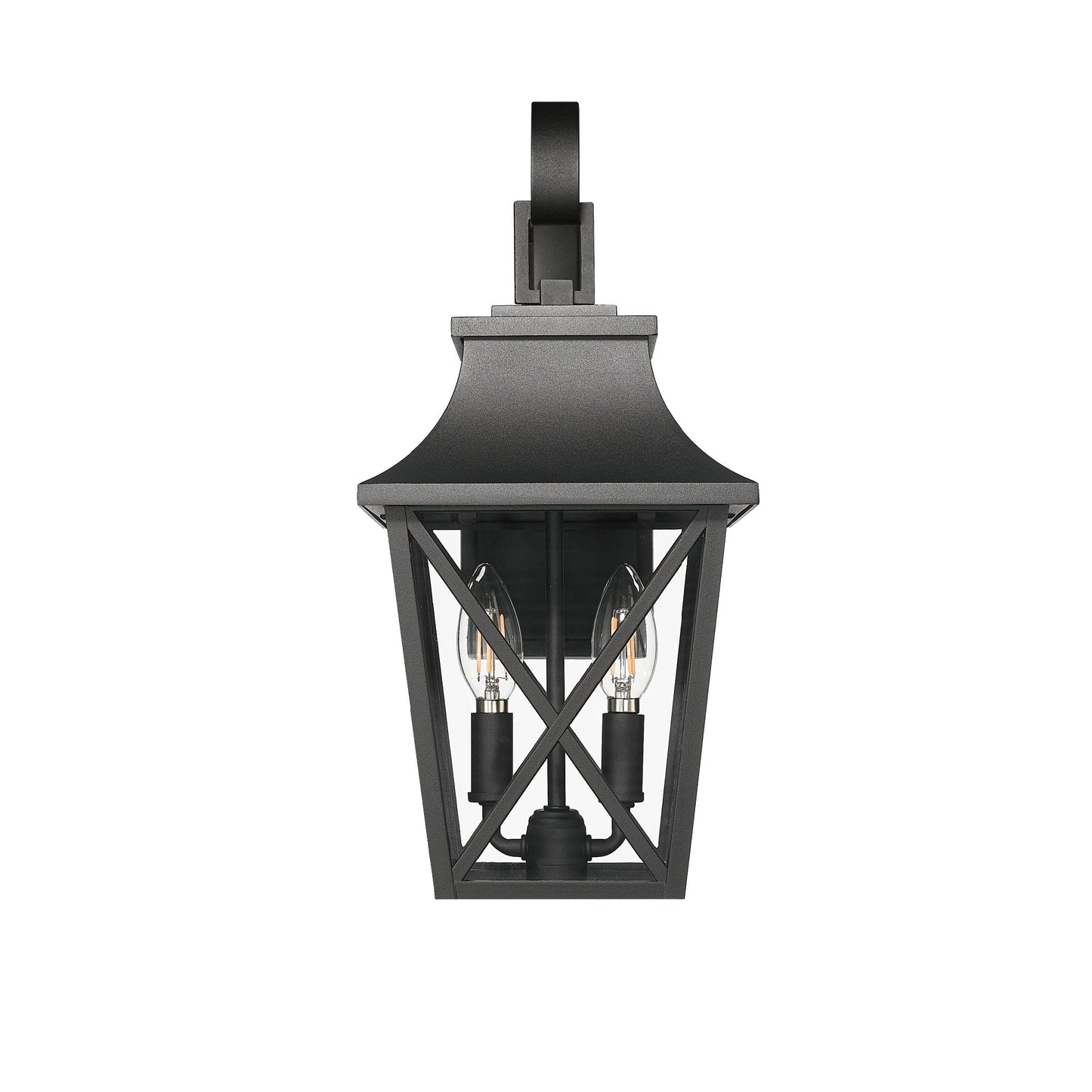 Black Outdoor Wall Lantern For a Patio or Porch