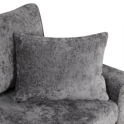 Sleeper sectional sofa cushions in gray textured fabric on Tampa Home & Garden Store