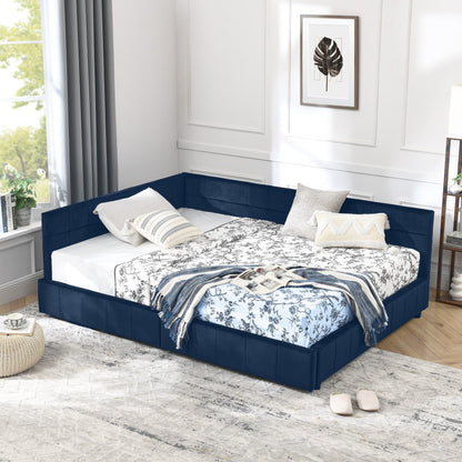 Mid Century Storage Upholstered Tufted Bed Frame