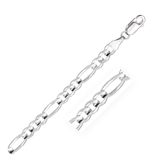 Figaro chain necklace 6.0mm 14k white gold solid by Bids.com on Tampa Home & Garden Store