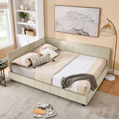 Mid-Century Upholstered Bed Frame and Backrest