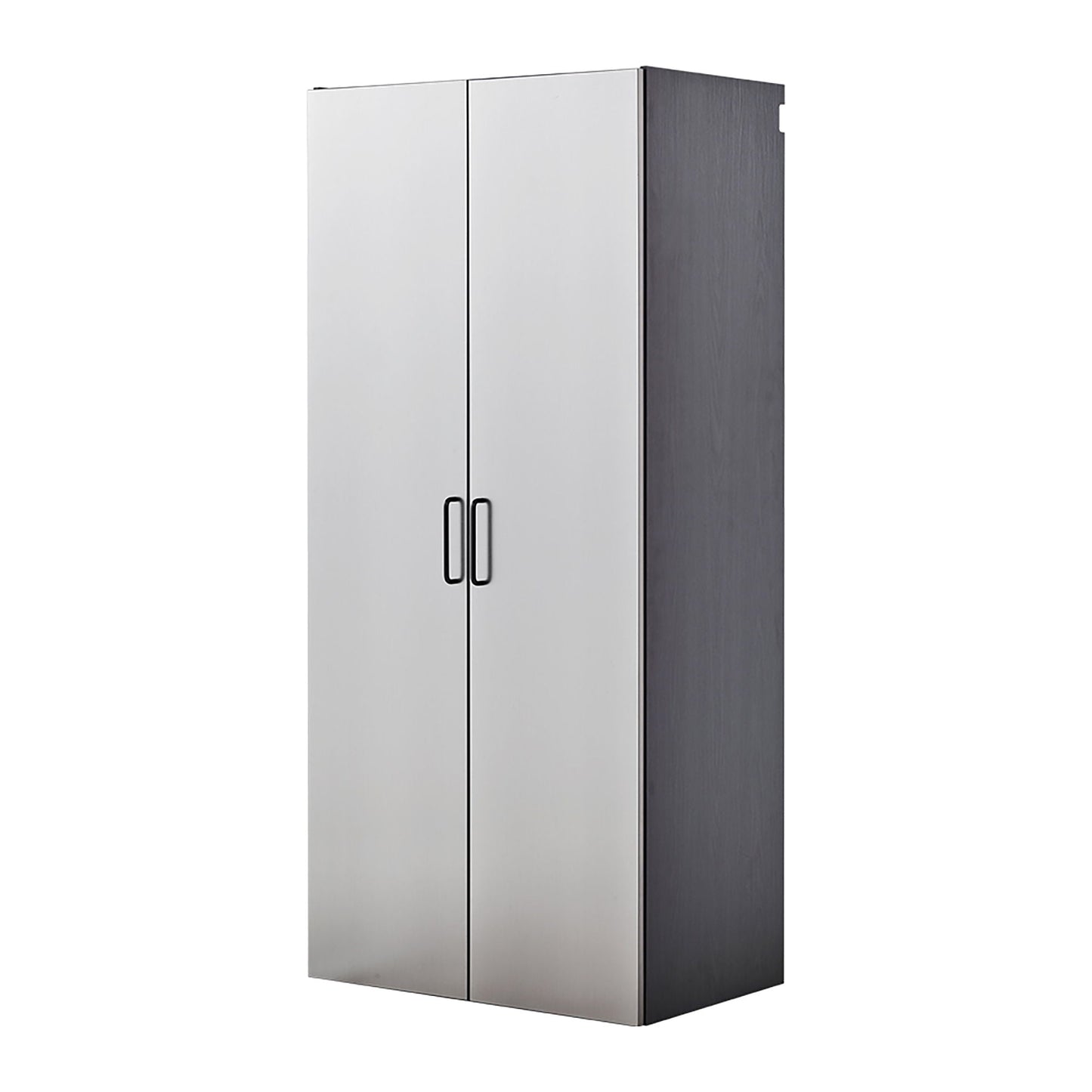 Astro Series wall mounted storage cabinet with soft closing drawers, metallic gray finish on Tampa Home & Garden Store