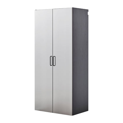 Astro Series wall mounted storage cabinet with soft closing drawers, metallic gray finish on Tampa Home & Garden Store