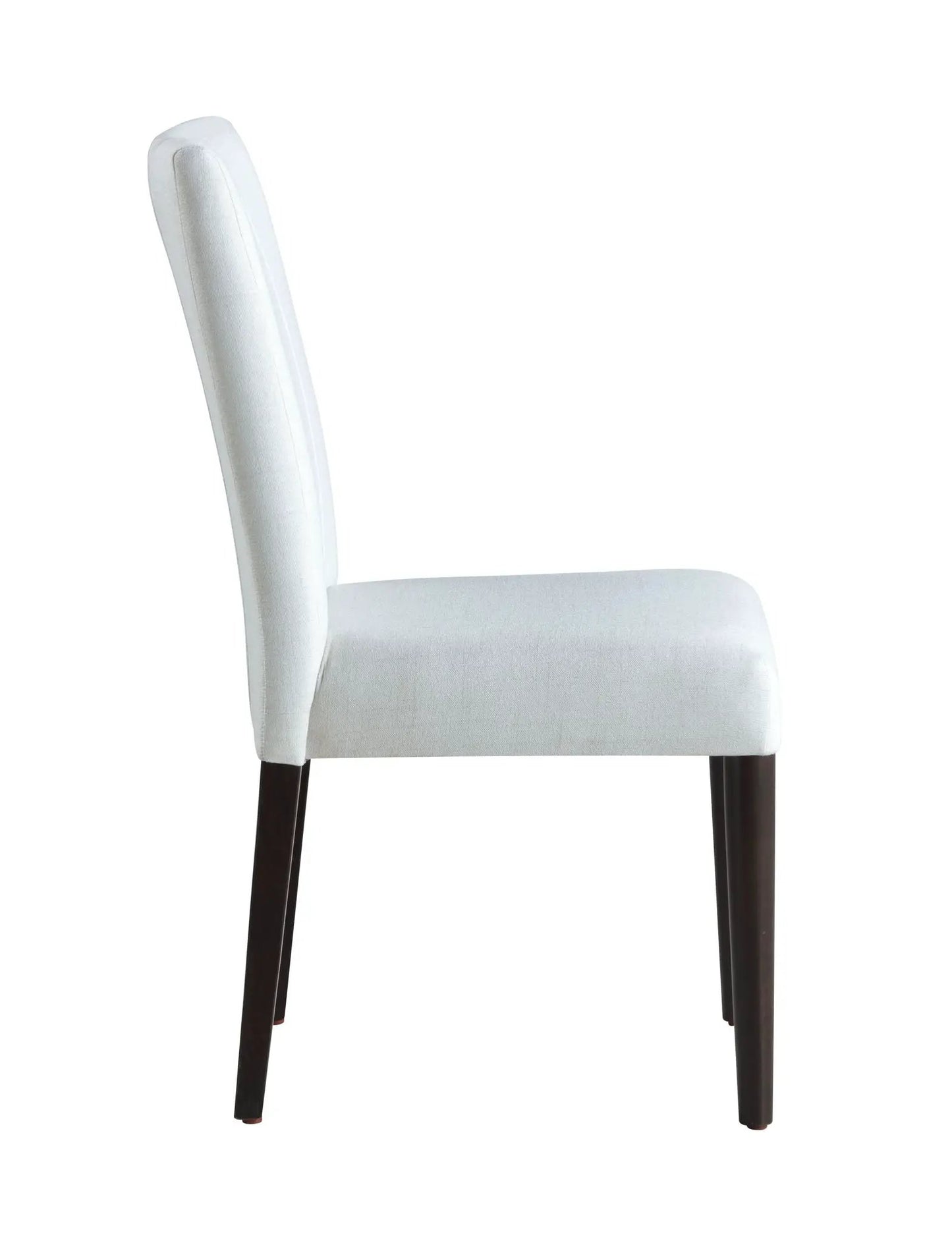 Carena Side Chair Set of 2 White and Brown Finish