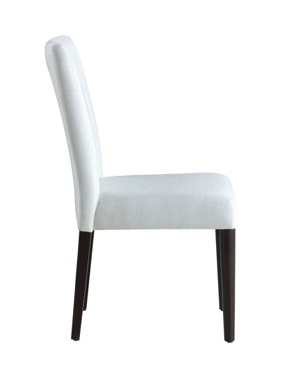 Carena Side Chair Set of 2 White and Brown Finish