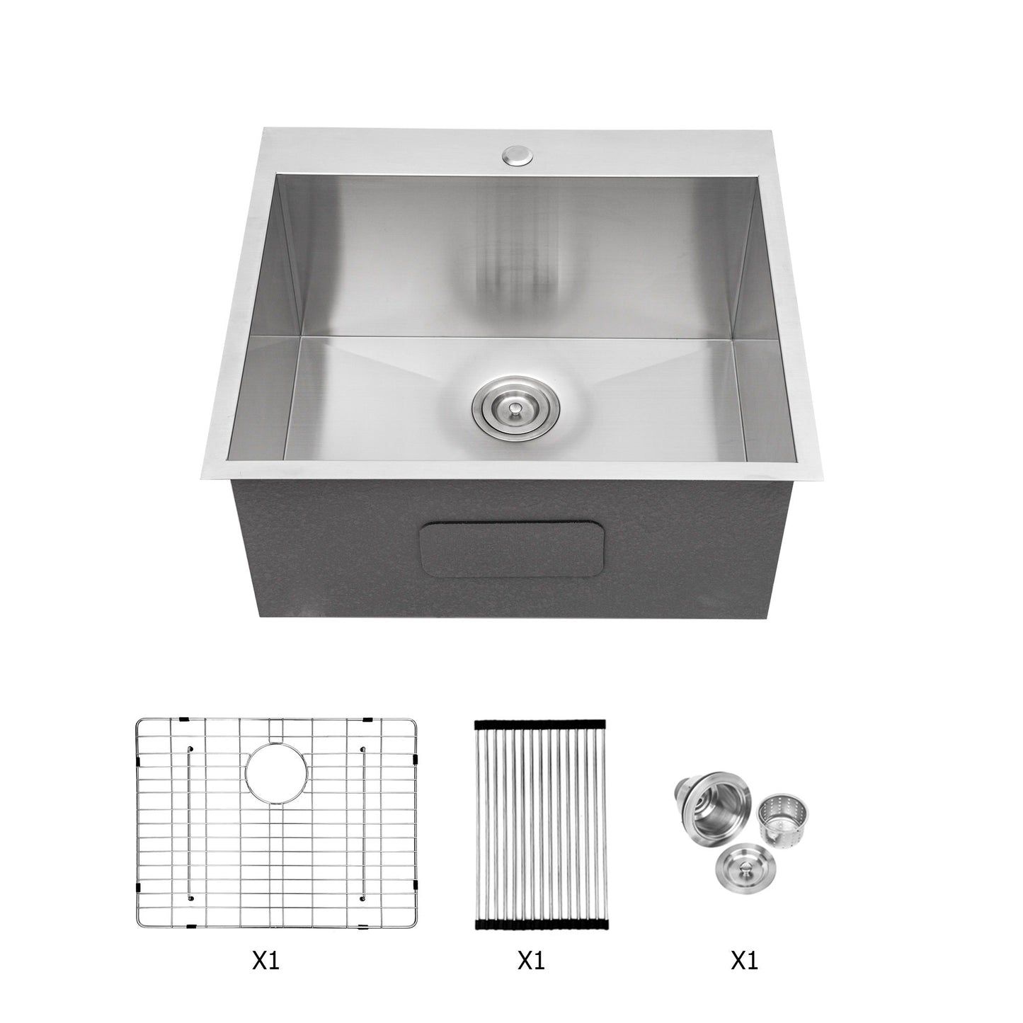 Topmount Brushed Stainless Steel Kitchen Sink